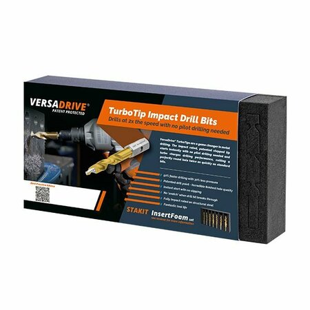 VERSADRIVE HMT TurboTip Impact Drill Bit InsertFoam Set, 11/12/13/14/16/18/20 209015-SET7